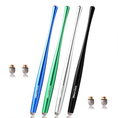 Product Cover Dimples Excel Stylus Pen Styluses Pens Compatible for Apple iPad Kindle Fire Samsung Galaxy Tab Tablet Chromebook iPhone Android Phone Touch Screens Drawing with Fiber Thin Mesh Fine Replacement Tip