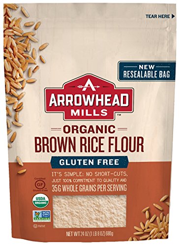 Product Cover Arrowhead Mills Organic Gluten Free Brown Rice Flour, 24 oz. (Pack of 6)