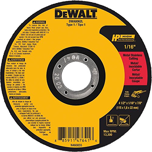Product Cover DEWALT DWA8062L T1 HP Long Life Cut-Off Wheel, 4-1/2