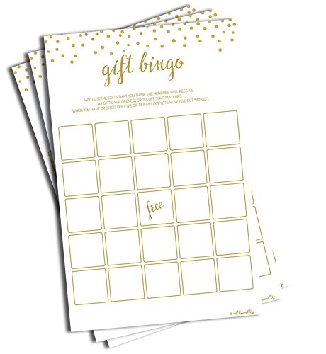 Product Cover Gift Bingo - Game - Gold Confetti (50-sheets)