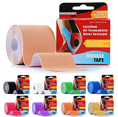 Product Cover Kinesiology Tape Strapping Taping Athletic Sports Tape for Men Knee Shoulder Elbow Ankle Neck Muscle Superior Waterproof Adhesion Non Latex Safe for Kids Pregnant Women