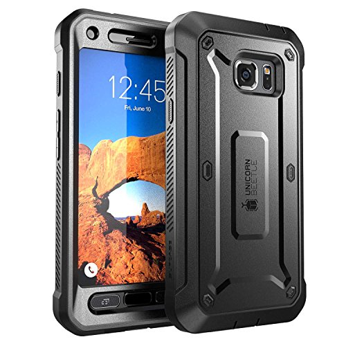 Product Cover Galaxy S7 Active Case, SUPCASE Full-Body Rugged Holster Case with Built-in Screen Protector for Samsung Galaxy S7 Active, Unicorn Beetle PRO Series (Not Compatible with Galaxy S7) (Black/Black)