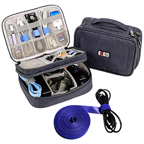 Product Cover Electronics Organizer Travel Cable Cord Bag Accessories Gadget Gear Storage Cases (Dark Gray)