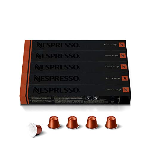 Product Cover Nespresso Capsules OriginalLine , Envivo Lungo, Dark Roast Espresso Coffee Pods, 50 Count Pods, Brews 3.7oz