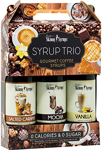 Product Cover Jordan's Skinny Mixes Syrups | Classic Syrup Trio | Healthy Flavors with 0 Calories, 0 Sugar, 0 Carbs | 375ml/12.7oz Bottles- Pack of 3