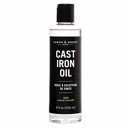 Product Cover Caron & Doucet - Cast Iron Seasoning & Cleaning Oil | 100% Plant-Based & will NOT to go Rancid! | Best for Seasoning, Restoring, Curing and Care after Cleaning | For Skillets, Pans & Cast Iron.