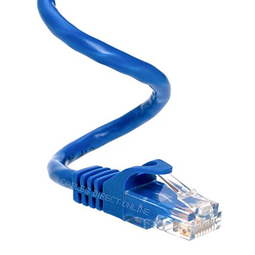 Product Cover Cables Direct Online Cat6 Blue Ethernet Patch Cable RJ45 for Networking, PS4, Xbox, Modem, Router, PC, Laptop, Smart TV (200ft)