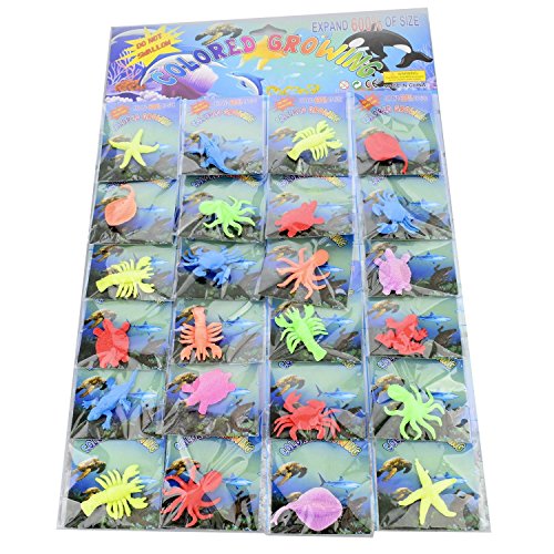 Product Cover Funlop Sensory Jelly Water Growing Sea Life Creatures Animals, Amazing, fun, educational, learning toy for children boys and girls (24 Assorted Sea creatures and Colors) by Funlop