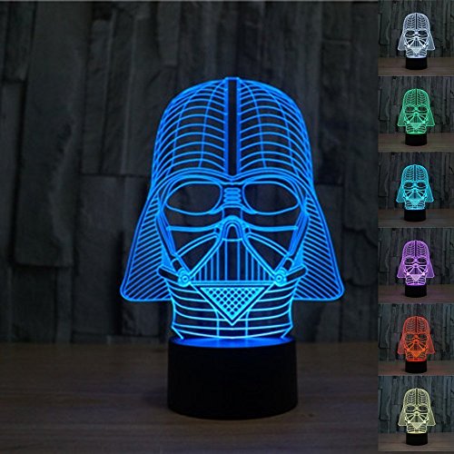Product Cover Multi-colored 3D Illusion Night Lighting Touch Botton 7 Color Change Decor LED Lamp