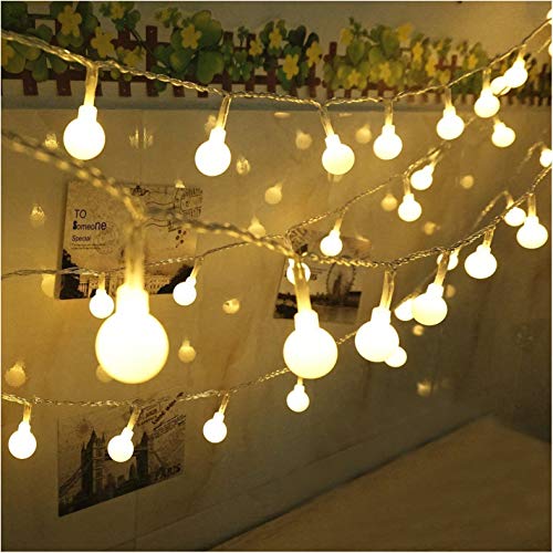 Product Cover Yesee String Lights Battery Operated 33ft/10m 80 LED Indoor Outdoor Globe String Lights Fairy Light Decorative for Bedroom Wedding Party Porch (Warm White)
