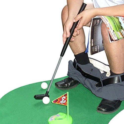 Product Cover Toilet Golf Potty Time Putter Game - Funny Gag Gifts for Adults