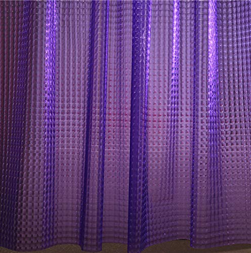 Product Cover Adwaita 3D Crystal Pattern EVA Bathroom Shower Curtain Liner Violet Shower Curtain (Purple)