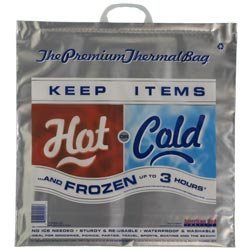 Product Cover Hot Cold Bag | Insulated Thermal Cooler, Grocery Size, Red/Blue