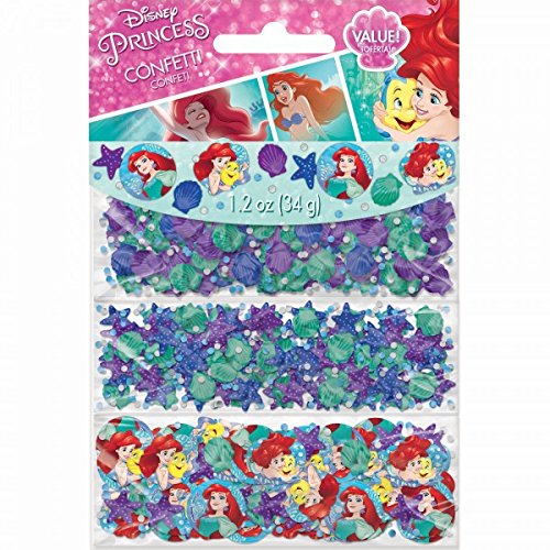 Product Cover Amscan Girls Enchanting Disney Ariel Dream Big Birthday Party Value Confetti Decoration (Pack of 1), Multicolor, 1 1/5 oz