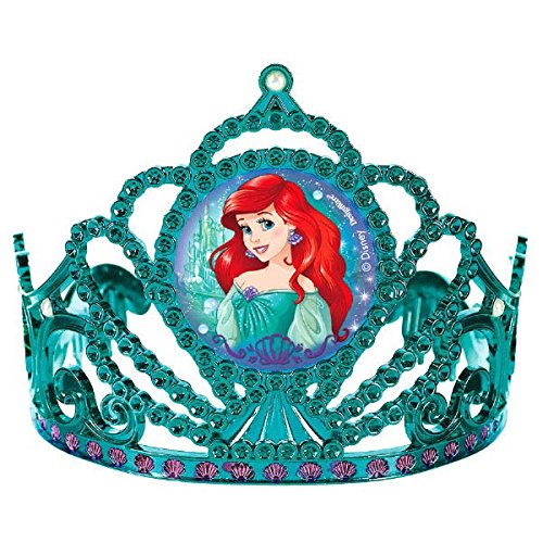 Product Cover Amscan Girls Enchanting Disney Ariel Dream Big Birthday Electroplated Tiara (Pack of 1), Multicolor, 3 1/
