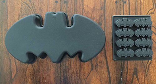 Product Cover Batman Logo Silicone Birthday Cake Pan Chocolate Candy Mold Ice Tray set of 2 molds