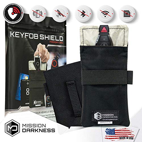 Product Cover Mission Darkness Faraday Bag for Keyfobs // Device Shielding for Smart Always On Keyfobs for Automobile Owners, Law Enforcement, Military, Executive Privacy, Travel Security, Anti-Hacking Assurance