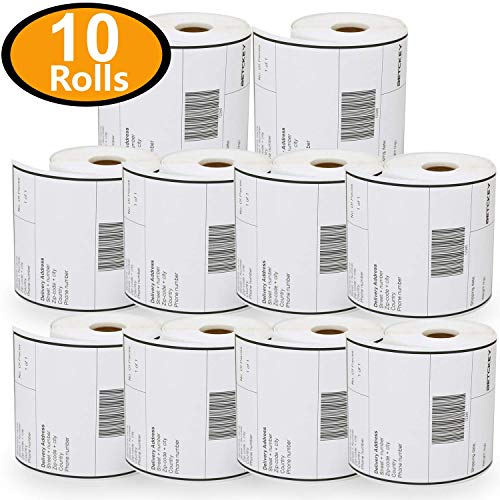 Product Cover 10 Rolls Dymo 1744907 Compatible 4XL Internet Postage Extra-Large 4
