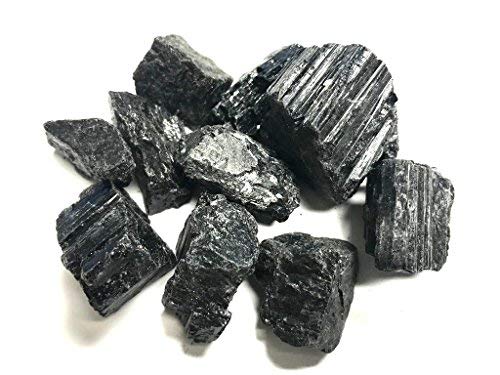 Product Cover Zentron Crystals 1/2 Pound Rough Black Tourmaline, Includes Velvet Bag - Large 1