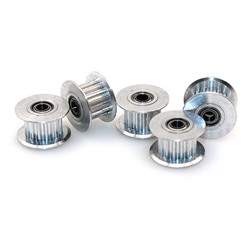 Product Cover BIQU GT2 16Teeth 3mm Bore Aluminum Timing Belt Idler Pulley for 3D Printer 6mm Width Timing Belt (Pack of 5pcs)