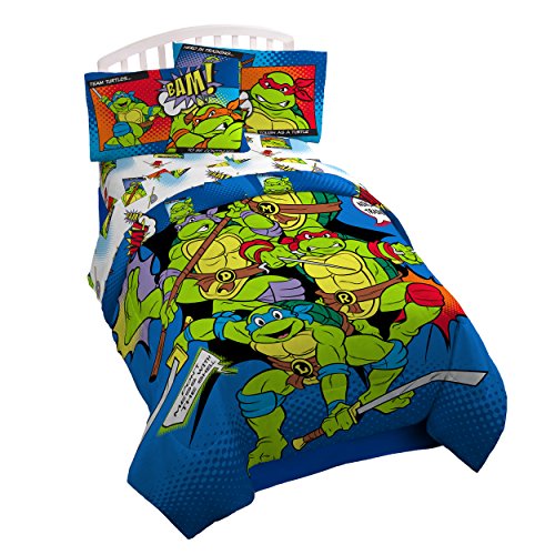 Product Cover Jay Franco Nickelodeon Teenage Mutant Ninja Turtles Retro Bam/Kapow' Twin/Full Reversible Comforter