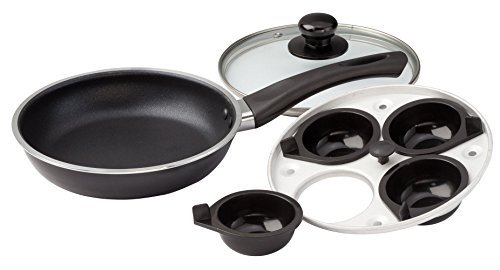 Product Cover WalterDrake Frying Pan with Egg Poacher Insert, Black, One Size Fits All