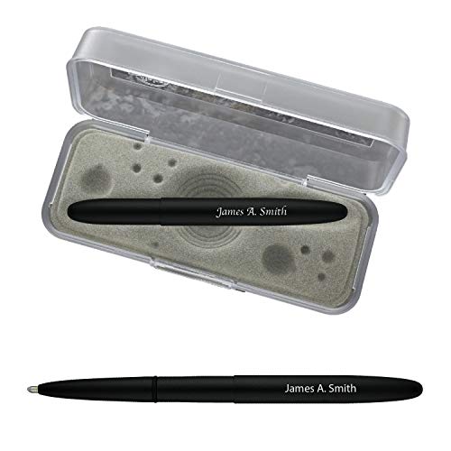 Product Cover Engraved/Personalized Fisher Bullet Space Ballpoint Pen Collection with Gift Box (Matte Black) - 400B - Custom Engraving with your Name