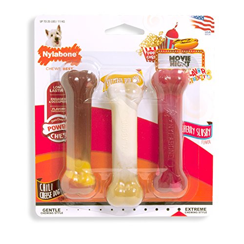 Product Cover Nylabone Flavor Frenzy Power Chew DuraChew Toy for Aggressive Chewers, Movie Night Flavors