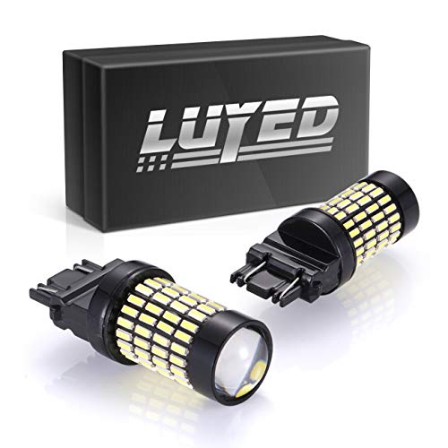 Product Cover LUYED 2 X 1700 Lumens Extremely Bright 3157 4014 102-EX Chipsets 3056 3156 3057 3157 LED Bulbs with Projector for Backup Reverse Lights,Xenon White(Brightest LED in market)