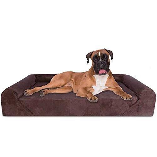 Product Cover KOPEKS 6-Inchthick High Grade Orthopedic Memory Foam Sofa Dog Bed Easy to Wash Removable Cover with Anti-Slip Bottom. Free Waterproof Liner Included - Jumbo XL 56