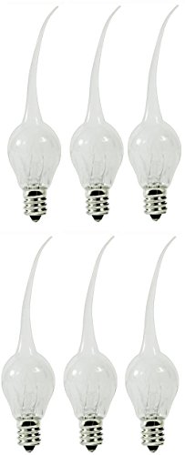 Product Cover Creative Hobbies® 6 Watt, S6 Shape, Silicone Dipped, Country Style, Electric Candle Lamp Chandelier Light Bulbs, Individually Boxed, Wholesale Pack of 6 Bulbs