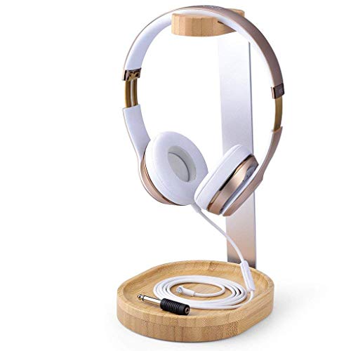 Product Cover Avantree Universal Wooden & Aluminum Headphone Stand Hanger with Cable Holder, Sturdy Desk Headset Mount Rack for Sony, Bose, Shure, Jabra, JBL, AKG, Gaming Headphones Display - TR902