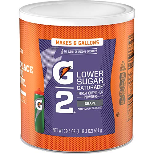 Product Cover Gatorade Thirst Quencher Powder, G2 Low Calorie, Grape, 19.4 Ounce, 3 Count