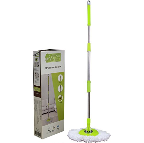 Product Cover Green Direct Mop Stick Spin Mop Deluxe Bucket Cleaning System (Mop Stick and Microfiber Mop Head Included)