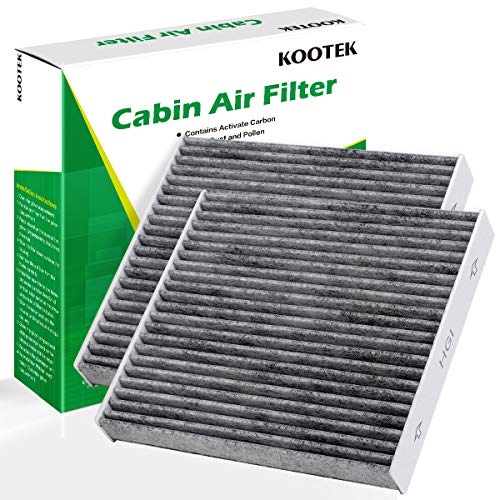 Product Cover Kootek Car Cabin Air Filter Replacement for CF10285 with Active Carbon for Toyota/Lexus/Scion/Subaru, against Bacteria Dust Viruses Pollen Gases Odors, 2 Pack