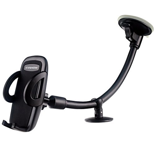 Product Cover EXSHOW Car Mount,Universal Windshield Phone Holder 8.5 inch Long Arm Car Phone Mount for iPhone 11/ XR Xs Max/X/8 Plus/7/6, Samsung Galaxy S8 S9, Nexus 8X/9P, LG, HTC and All Smartphones 3.5-6.5 inch
