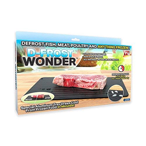 Product Cover As Seen On TV 1082, Black Wonder Quick Defrosting Tray, Large