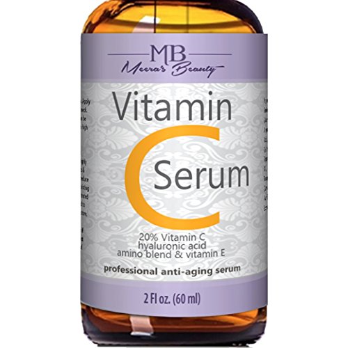 Product Cover DOUBLE SIZED (2 oz) PURE VITAMIN C SERUM FOR FACE 20% With Hyaluronic Acid - Anti Wrinkle, Anti Aging, Dark Circles, Age Spots, Vitamin C, Pore Cleanser, Acne Scars, Organic Vegan Ingredients