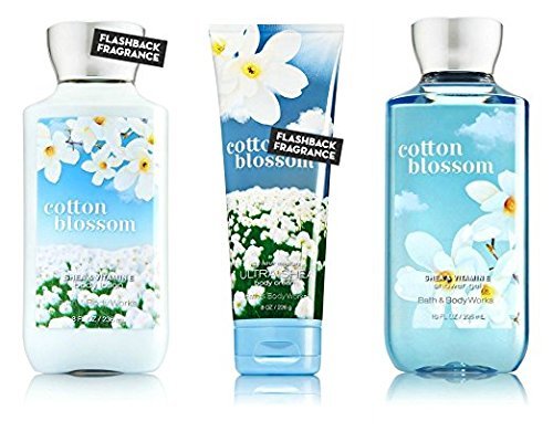 Product Cover Bath & Body Works Cotton Blossom Body Cream, Shower Gel and Body Lotion Gift Set