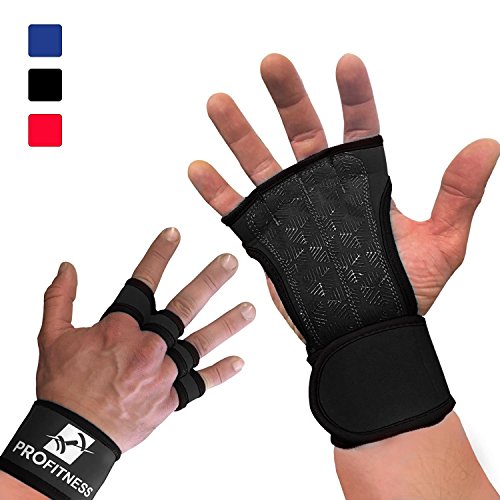 Product Cover ProFitness Workout Gloves with Straps Best Workout Gloves for Weight Lifting, Gym Workouts (Black, Large)