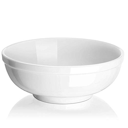 Product Cover DOWAN 3 Packs Porcelain Soup Bowls, 32 Ounces for Cereal, Salad, and Pasta Bowls, White