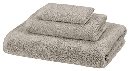 Product Cover AmazonBasics 3 Piece Cotton Quick-Dry Bath Towel Set - Platinum