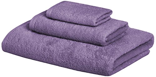 Product Cover AmazonBasics 3 Piece Cotton Quick-Dry Bath Towel Set - Lavender