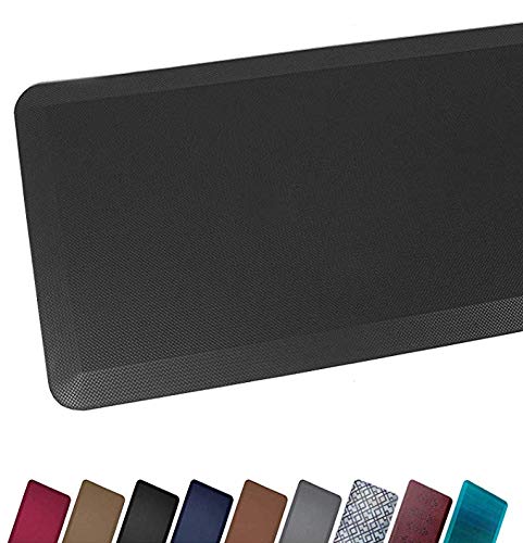 Product Cover Anti Fatigue Comfort Floor Mat By Sky Mats -Commercial Grade Quality Perfect for Standup Desks, Kitchens, and Garages - Relieves Foot, Knee, and Back Pain (20x32x3/4-Inch, Midnight Black)