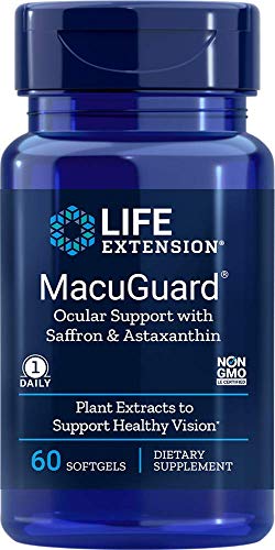 Product Cover Life Extension MacuGuard Ocular Support with Saffron & Astaxanthin, 60 Softgels