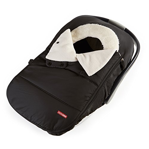 Product Cover Skip Hop Stroll & Go Plush Fleece Infant And Baby Automotive Winter Car Seat Cover Black - Universal Fit