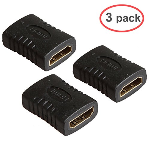 Product Cover LINESO HDMI Female to Female Adapter Gold Plated High Speed HDMI Female Coupler 3D&4K Resolution