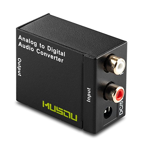 Product Cover Musou RCA Analog to Digital Optical Toslink Coaxial Audio Converter Adapter with Optical Cable