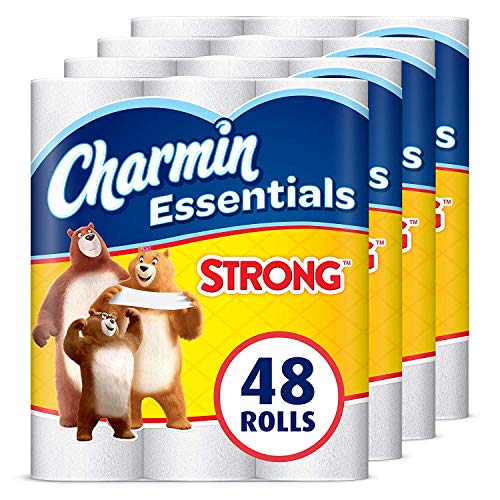 Product Cover Charmin Essentials Strong Toilet Paper, 1-Ply, 48 Giant Rolls = 108 Regular Rolls