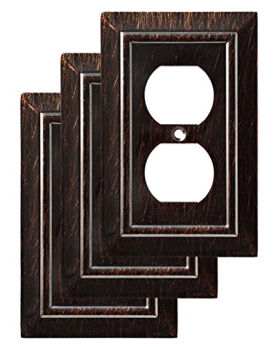 Product Cover Franklin Brass W35218V-VBR-C Classic Architecture Single Duplex Wall Plate/Switch Plate/Cover (3 Pack), Venetian Bronze
